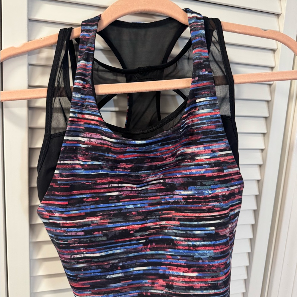 Lulu Lemon Colorful Striped Athletic Tank Top